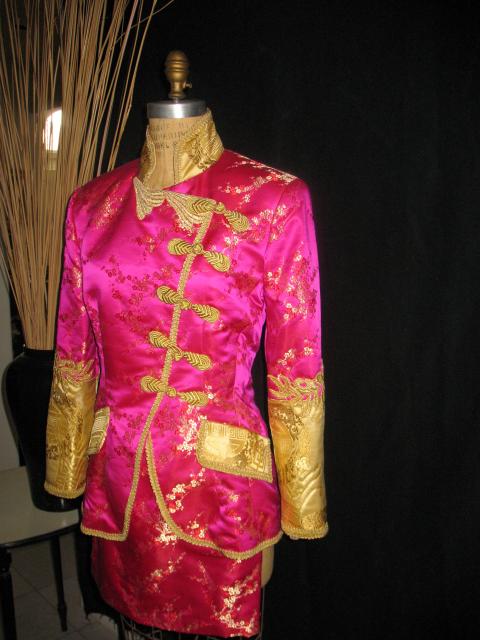 Pink/gold suit